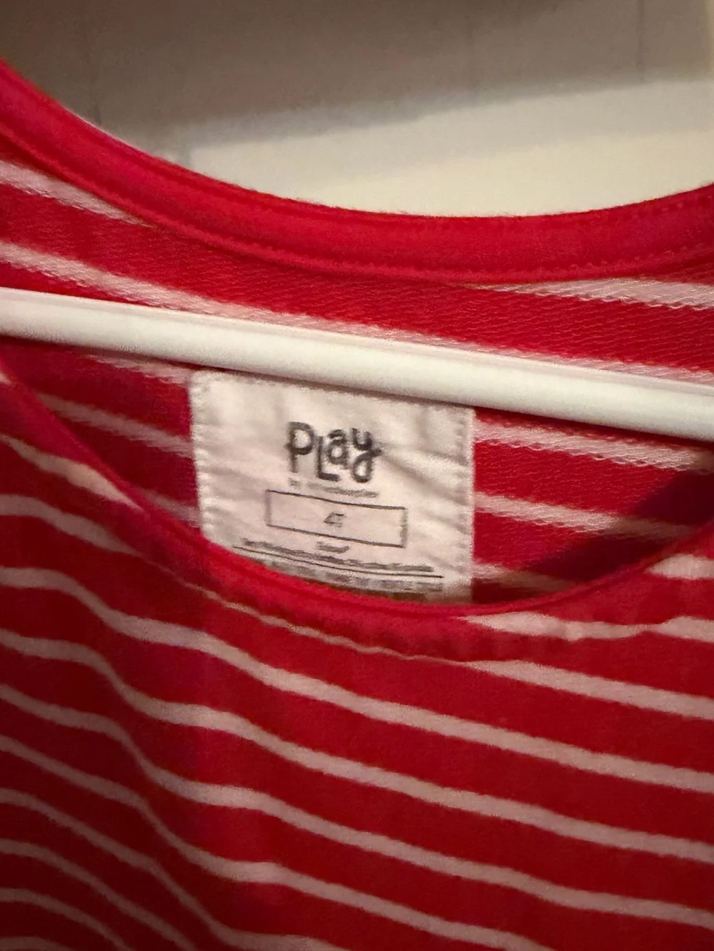 Red Striped Heart Pocket Kids Dress by Little sleepies